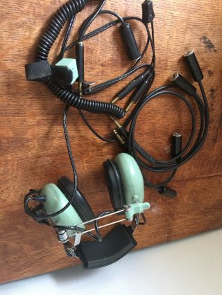 David Clark Airplane Model H10 - 40 Aviation Headset with M - 4 Microphone Vintage 8