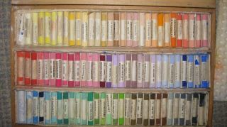 Vintage GRUMBACHER Finest Soft Pastels for Artists Set No 78 with 90 Colors (89) 4