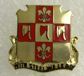 Vintage Us Military Dui Pin 534th Armored Field Artillery With Steel We Lead