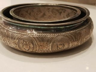 Rare Malaysian Silver Coat Of Arms Posey Bowl