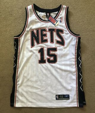 Vintage Jersey Nets Vince Carter Jersey Sz 48 Reebok 2005 Home Stitched 15