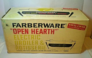 Vintage Farberware Open Hearth Electric Broiler & Rotisserie 455c - Nos - Recipes