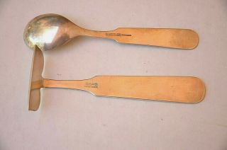 David Andersen Norway Sterling Silver Animals Baby Child Food Pusher & Spoon 3