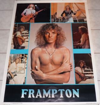 Peter Frampton Rare Vtg 1976 One Stop Giant 42x62 Subway Poster Nos Comes Alive