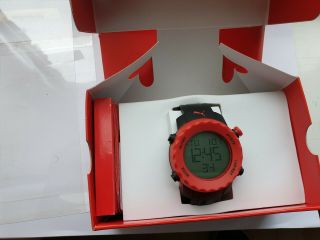 Unisex Puma Digital Sports Watch Black And Red Case Water Resistant Boxed