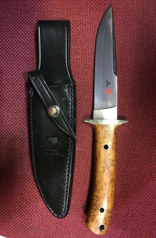 Al Mar “shiva” 25th Anniversary Knife,  091 Of 500 - Vtg - San Mai - Quince Burl