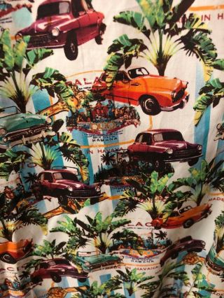 Robert Graham Men X - Large Multi - Color Old Havana Classic Fit Vintage Car Shirt