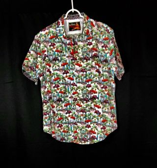 Robert Graham Men X - Large Multi - Color Old Havana Classic Fit Vintage Car Shirt 2