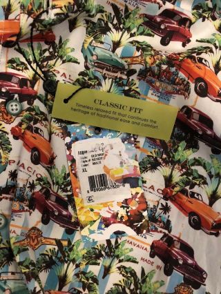 Robert Graham Men X - Large Multi - Color Old Havana Classic Fit Vintage Car Shirt 5