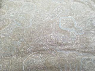 Vintage Italian Ralph Lauren Paisley King Duvet Cover Made Italy Cotton Sateen 8