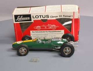 Vintage Schuco Lotus Climax 33 Formel 1 1071 Wind - Up Metal Toy/box
