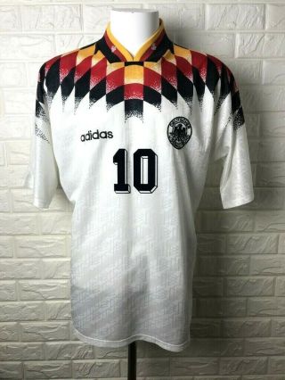Vtg Adidas Germany 1994 Fifa World Cup Trikot Shirt Jersey Metrostars Matthaus L