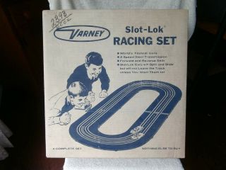 Ultra Rare Nos Vintage 1963 Varney Slot - Lok Slot Car Race Track Set