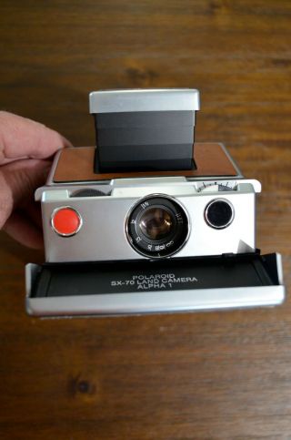 1976 Brown Vintage Polaroid SX - 70 Land Camera Alpha 1 And Case 6