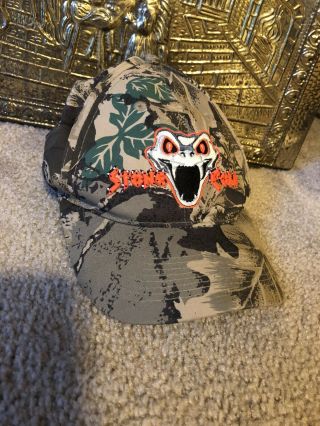 Rare Vintage Stone Cold Steve Austin Venom Wwf Wrestling Camo Snapback Cap Hat