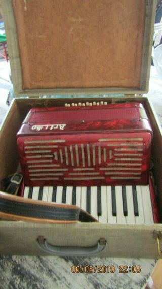 Vintage Artiso Accordion Bright Red With Case