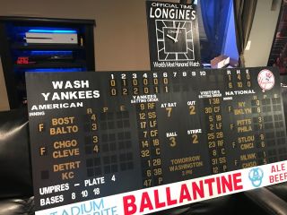 Yankee Stadium Scoreboard Vintage 1950 