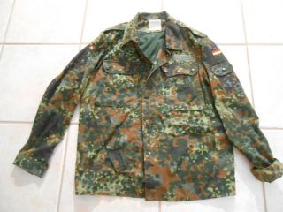 Medium German Military Flecktarn Camo Combat Top Shirt Uniform Med Army Prep