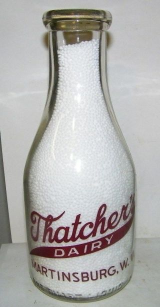 Vintage Milk Bottle - Thatcher 