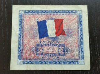 1944 France 2 Franc Ww2 Allied Military Currency Mpc