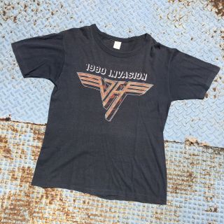 Vintage Van Halen 1980 Invasion Concert Shirt Xl Paper Thin