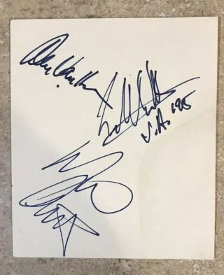 Vintage 1995 Van Halen Signed Index X3 Eddie Alex Michael Anthony Autographed