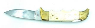 VINTAGE KERSHAW 1040 FOLDING KNIFE with SCRIMSHAW BY LINDA KARST 153/400 - JAPAN 2