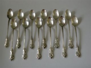 International Deep Silver Orleans Silver Plate Ice Tea Spoons