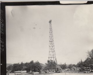 Wwii Restricted Photo Signal Radio Tower Antenna Truck 1945 Saipan 707