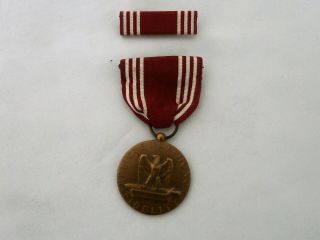 World War Ii Us Army Good Conduct Medal Set Complete With Ribbon Bar