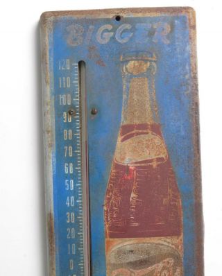 Vtg Pepsi Cola thermometer Bigger Better advertising sign 5