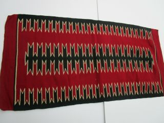 Vintage Native American Indian Navajo Rug Runner Blanket Folk Art Master 60 Inch