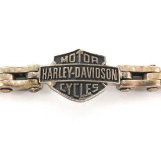 . Scarce Vintage Harley Davidson Mexican Sterling Silver Articulated Bracelet.