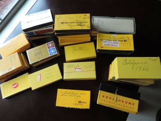 32 Boxes Vintage Photo Slides 1960 