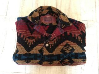 Vintage Woolrich Navajo Blanket Wool Mens Large Nordic Aztec Southwest Jacket