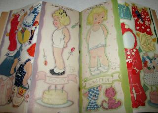Vintage The 8 Ages Of Judy Paper Doll Book Uncut 1941 Samuel Lowe 5
