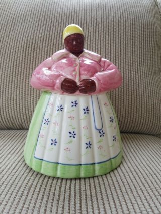 Rare Vintage Mann Black Americana Aunt Jemima Ceramic Cookie Jar Japan 1978