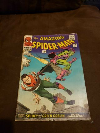 Vintage Marvel Comics The Spider - Man 1966 Aug 39