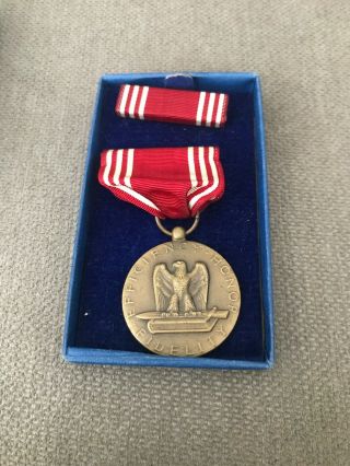 Wwii Army Good Conduct Medal With Box