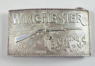 Adina Sterling Silver Winchester Belt Buckle Plate Vintage Limited Edition 73 2