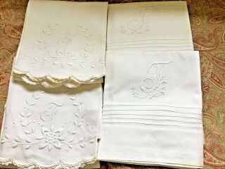 2 Pair Vintage Irish Linen Pillowcases W/ Lace Buy - It - Now