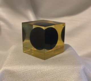 Rare/Original/ENZO MARI/Resin/Black Sphere in Cube/1960’s/For Danese Milano. 2