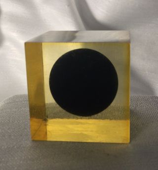Rare/Original/ENZO MARI/Resin/Black Sphere in Cube/1960’s/For Danese Milano. 5