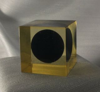 Rare/Original/ENZO MARI/Resin/Black Sphere in Cube/1960’s/For Danese Milano. 8