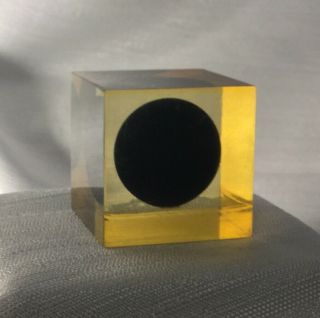 Rare/Original/ENZO MARI/Resin/Black Sphere in Cube/1960’s/For Danese Milano. 9