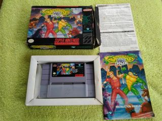 Vintage Nintendo Battle Toads Double Dragon Cib Authentic Snes Game