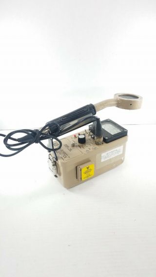 Ludlum 14C Radiation Survey Meter Geiger Counter w/ 44 - 9 GM Pancake Probe Vtg. 2