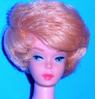 Stunning Vintage 1964 Lemon Blonde Bubble Cut Barbie 850 W/ Coral Lips Japan