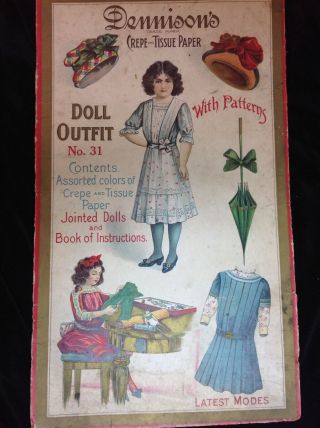 Antique Victorian Paper Doll Kit Dennison 