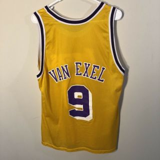 Rare Vintage NBA Los Angeles Lakers Nick Van Exel 9 Champion Jersey sz 44 LAL 2